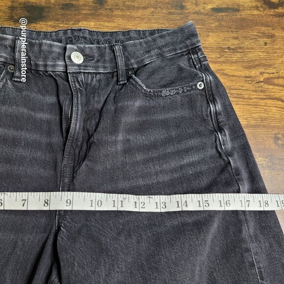American Eagle Jeans 4 R Curvy Super High Rise Baggy Straight Strigid Denim - Picture 9 of 13